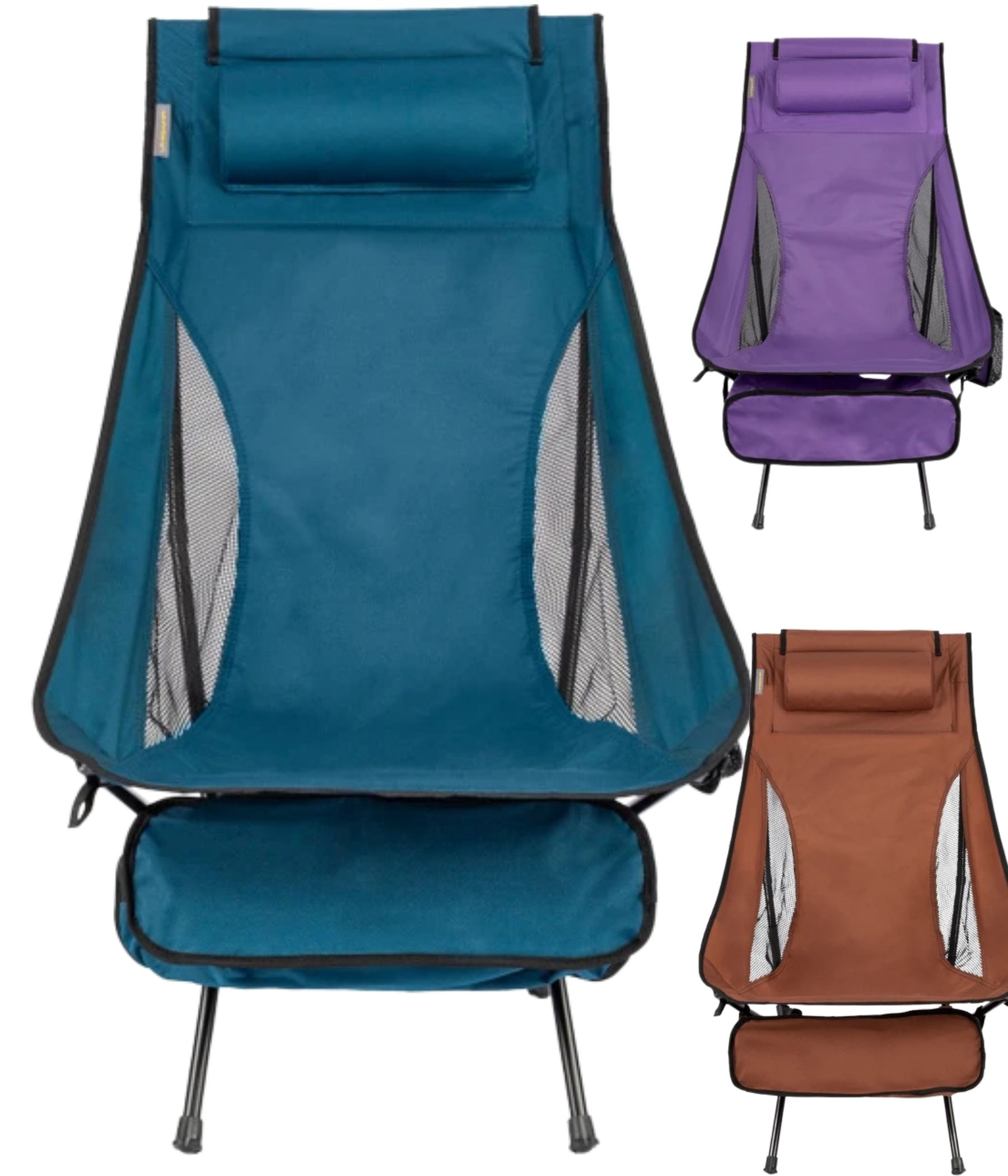 Uniqamp ® Ergo XL™ Ultra Hafif Ergonomik Katlanır Kamp Sandalyesi