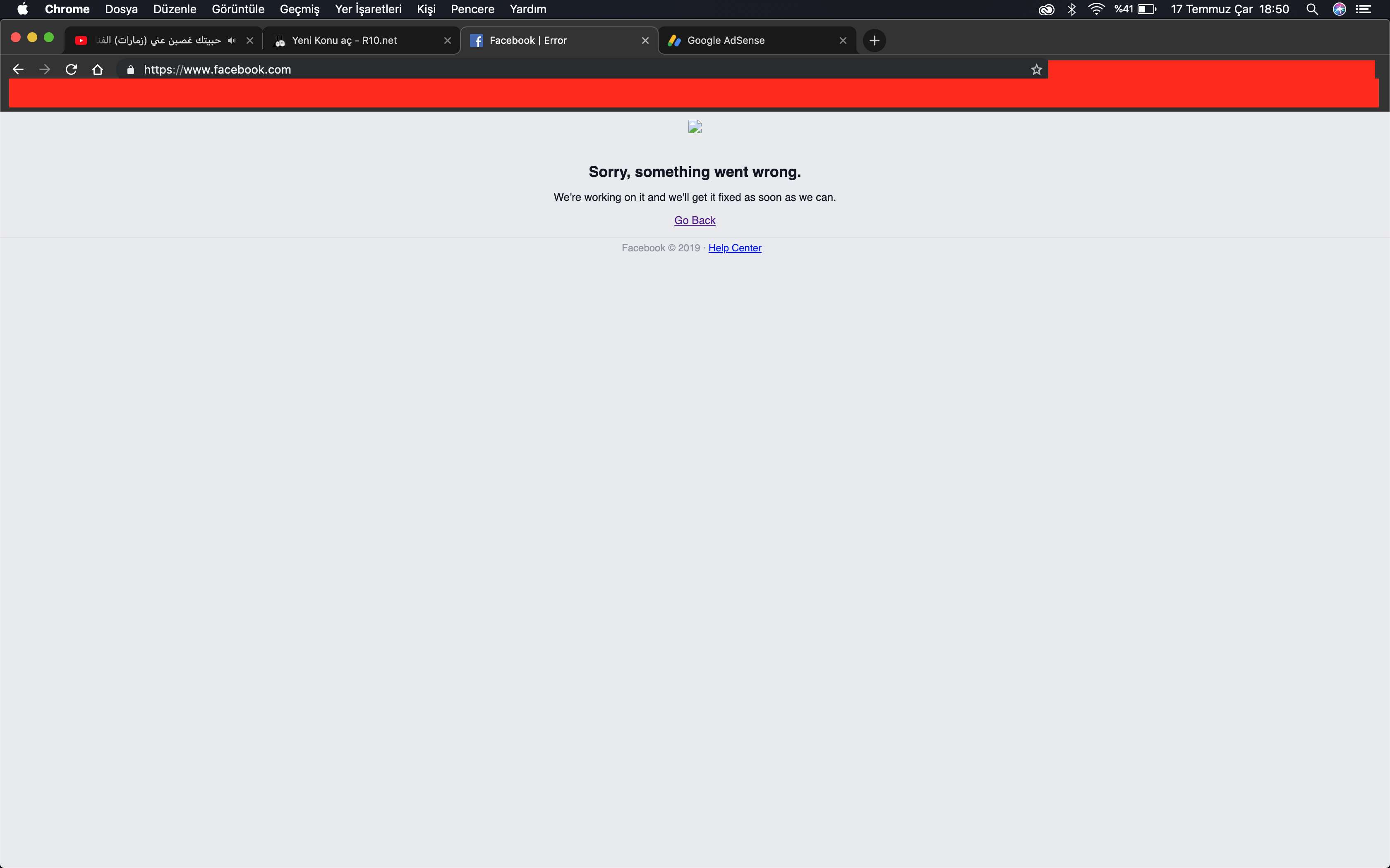 facebook çöktü.
