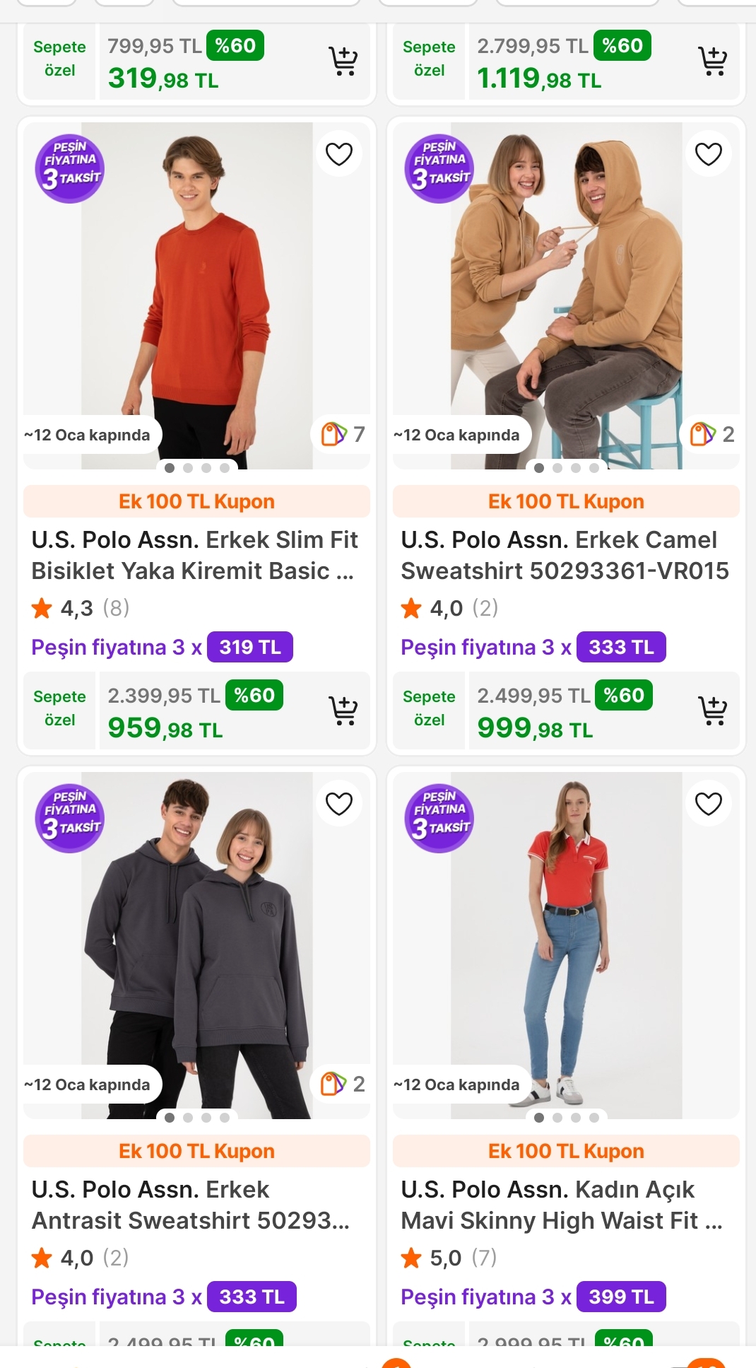 U.S. Polo Assn. Yüzde 60 İndirim