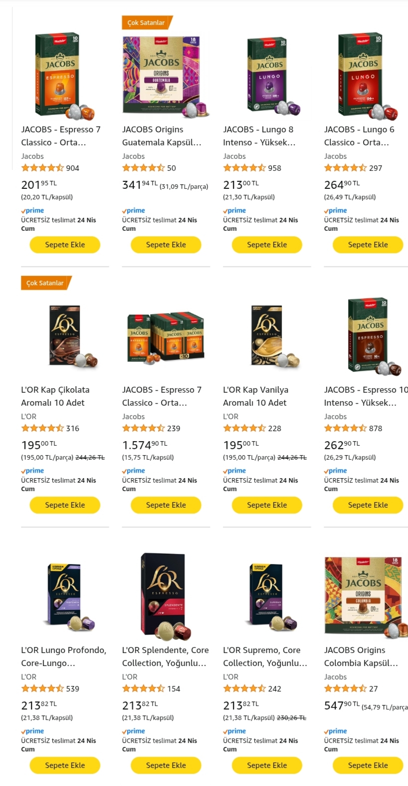 Jacobs&L'OR Kapsüllerde 4 Al 3 Öde Fırsatı!