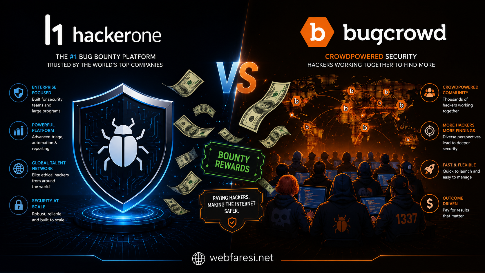 Bug bounty'den para kazanma için HackerOne ve Bugcrowd platform karşılaştırması
