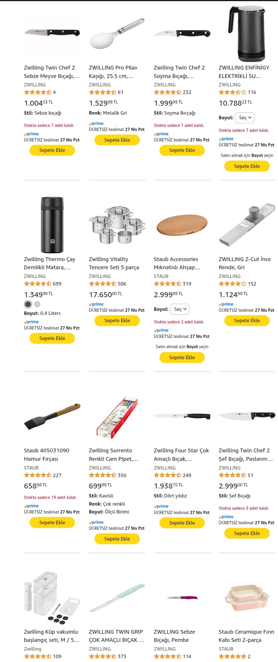 Zwilling Ürünlerinde 2. Ürüne %50 İndirim Fırsatı