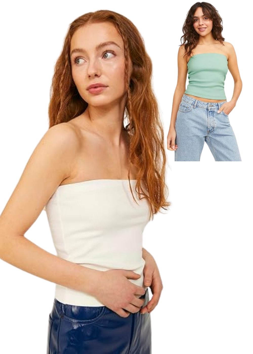 JACK & JONES JJXX JXFIONA STR SL RIB TUBE TOP JRS Tişört Kadın