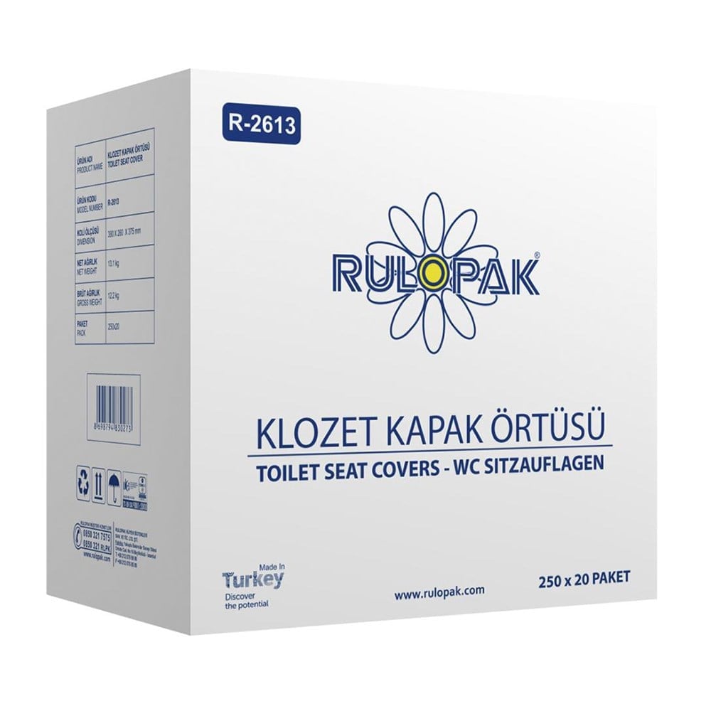 Rulopak Klozet Kapak Örtüsü 20 Paket