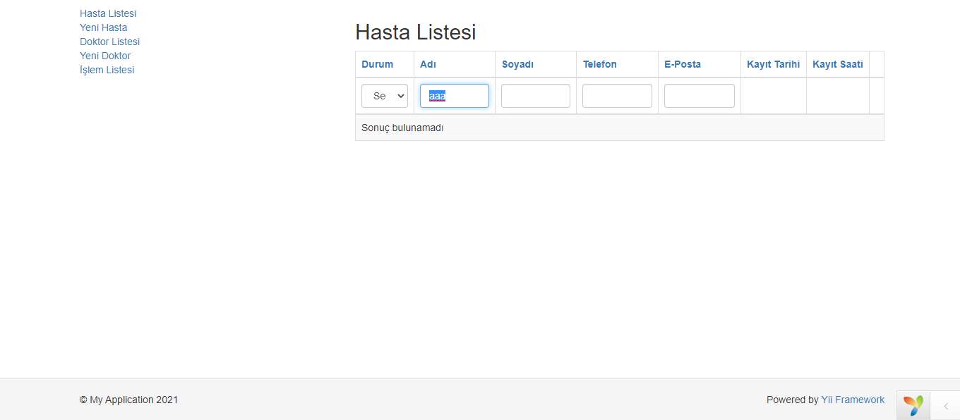 hastalar arasın arama