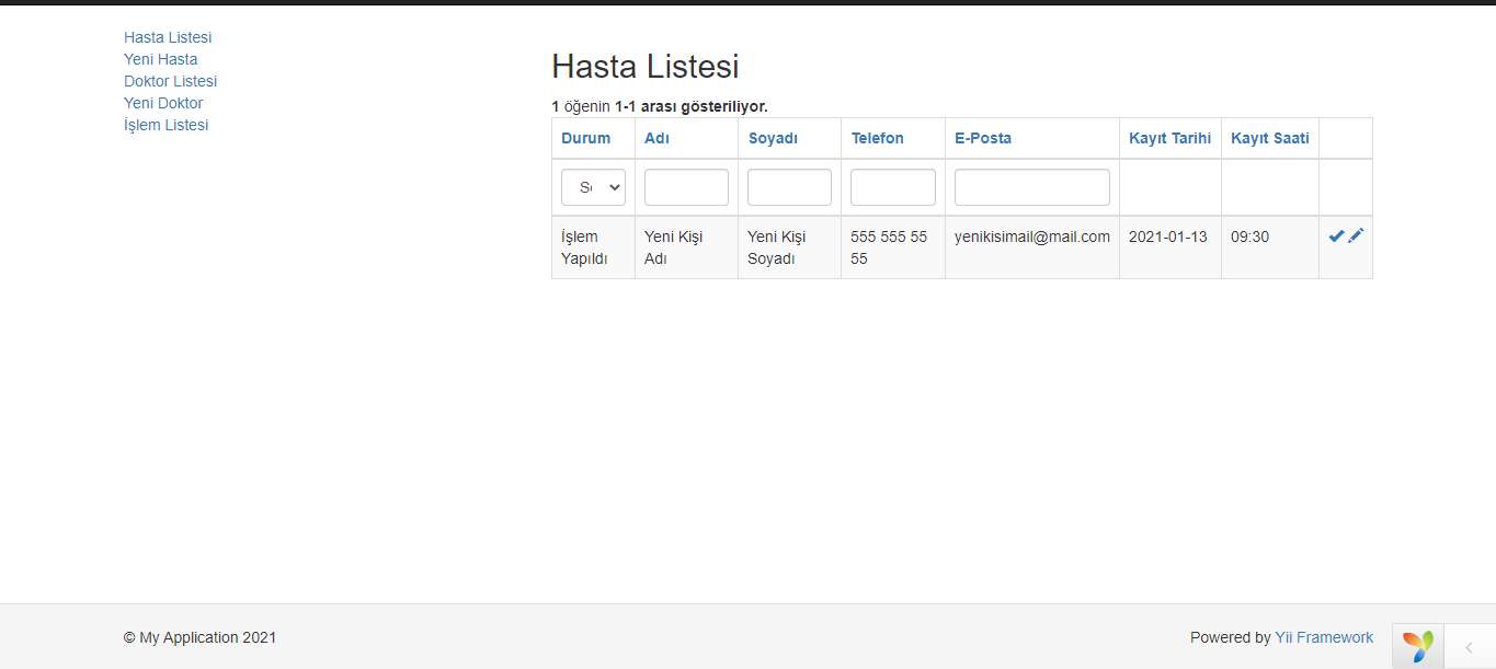 Hasta Listesi
