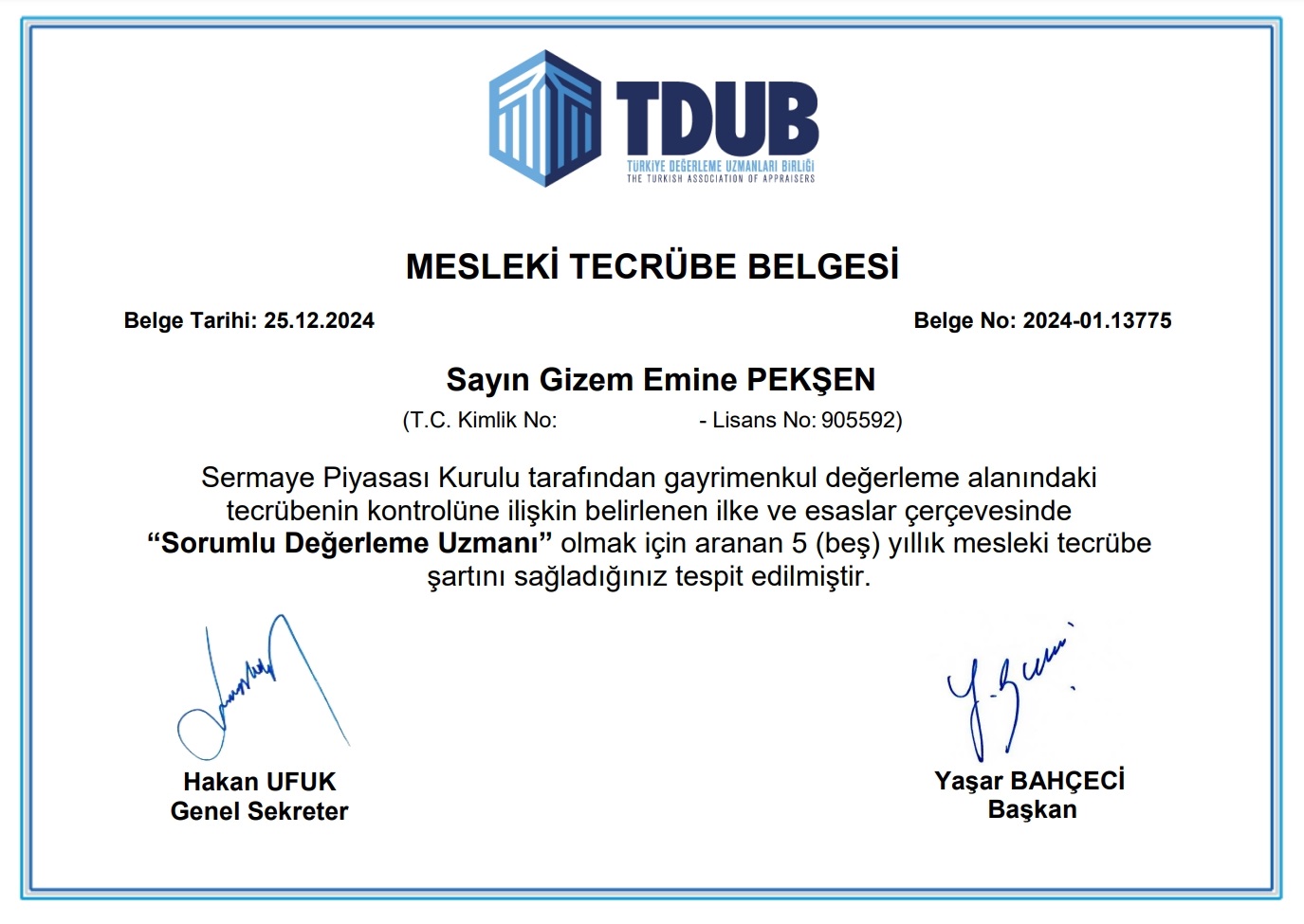 5 YILLIK TEVSİK