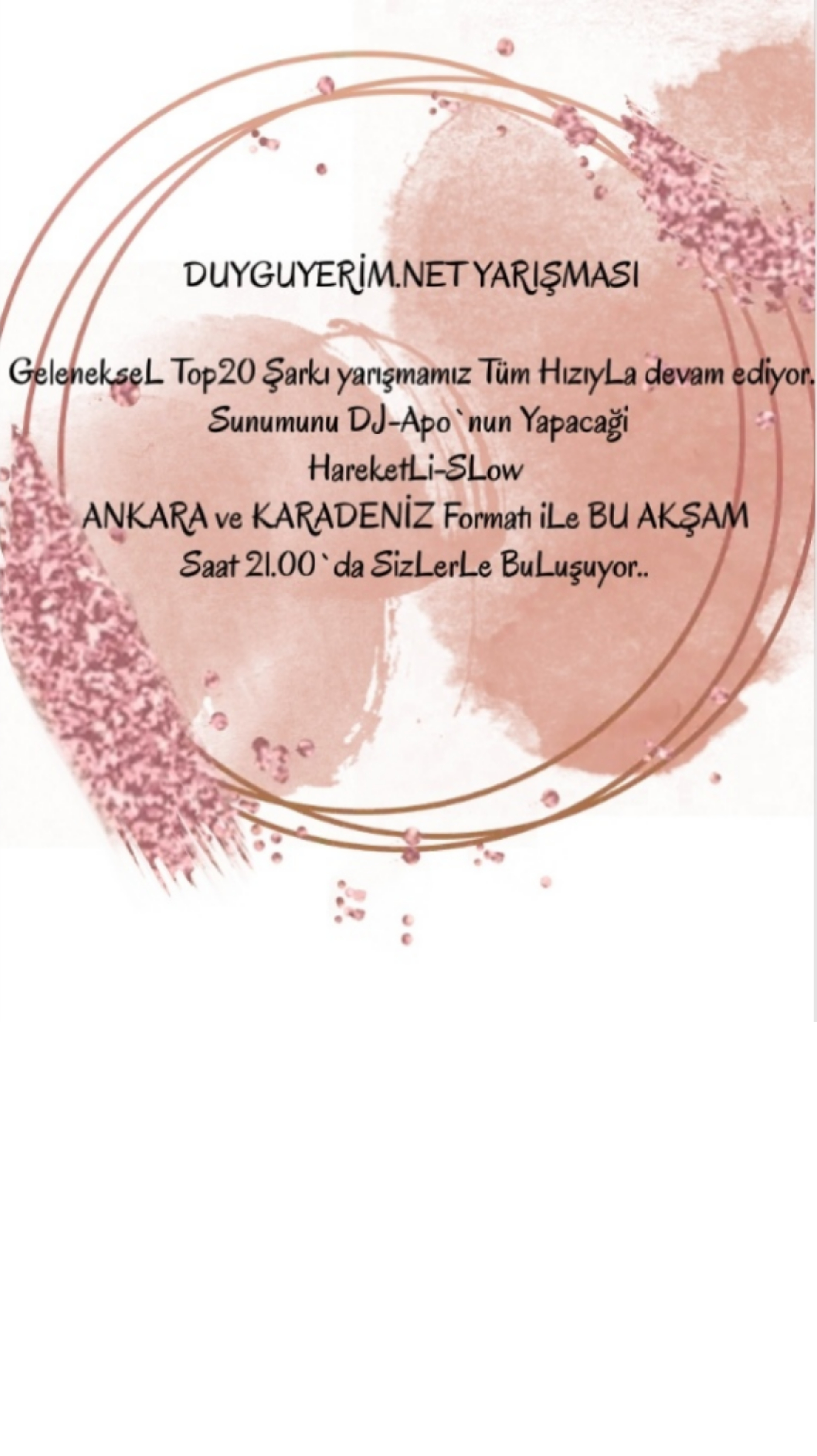 DUYGUYER�M.NET TOP20 YARI�MA SIRALAMASI