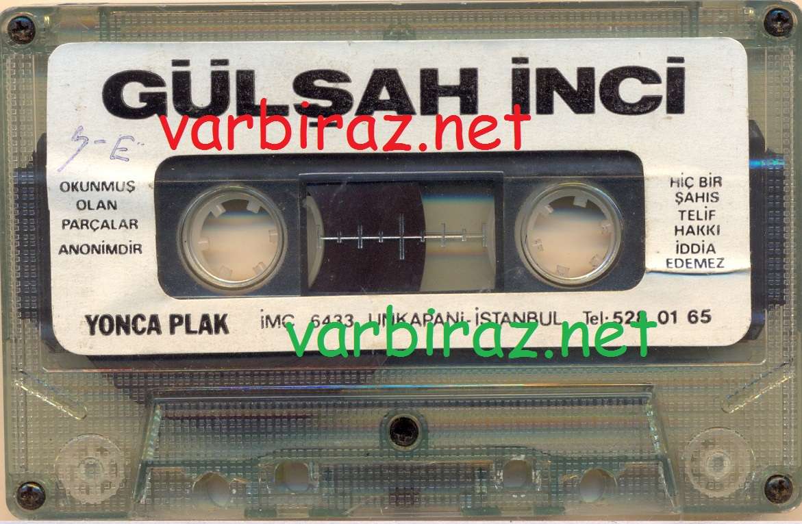 Gülşah İnci Anlamadım Yeni İstanbul Kasetleri 22 Kaset A