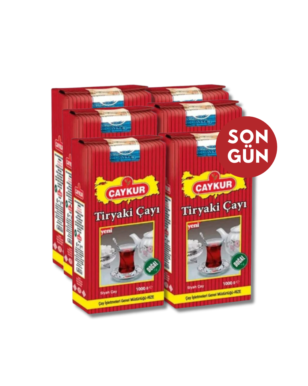 Çaykur Tiryaki Siyah Dökme Çay 6 x 1 Kg